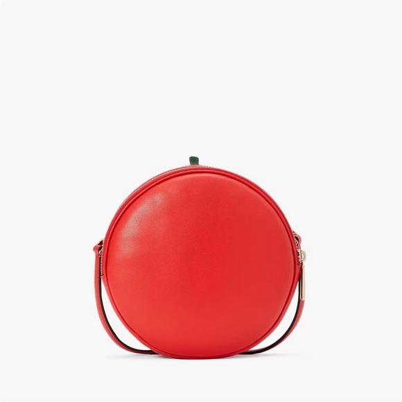 ♠️🍅kate spade 3D Tomato Mangia Double Dual Compartment Small Crossbody Bag Red - Picture 4 of 15